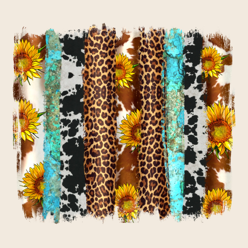 Western Cowhide Leopard Turquoise Brushstrokes Zipper Hoodie by Artiststas | Teevron