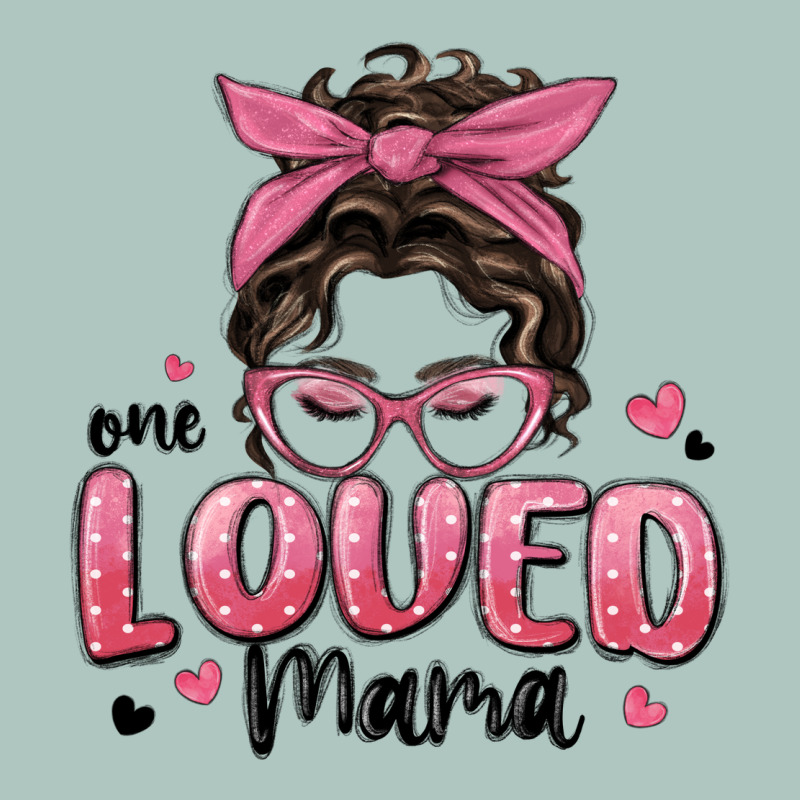 One Loved Mama Messy Bun Premium Sweatshirt by MaliasSmallBusiness | Teevron
