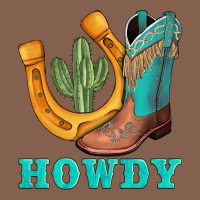 Howdy Turquoise Cowboy Boots Horseshoe Zipper Hoodie | Teevron
