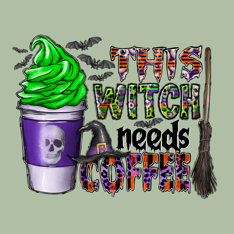 This Witch Needs Coffee Urban Heavy Tee by CowhideDigitalArt | Teevron