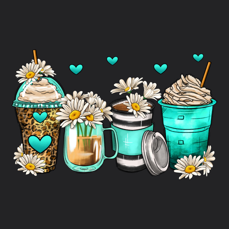 Daisy Coffee Cups Vintage Tee by Zillion Design Studio | Teevron