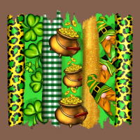 St Patricks Gnomes And Cloves With Leopard  Brushstrokes Zipper Hoodie | Teevron