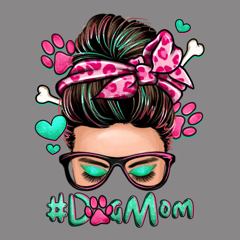 Dog Mom Messy Bun Vintage Tee by Zillion Design Studio | Teevron