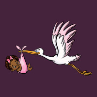 Stork With Black Baby Girl Premium Tee | Teevron