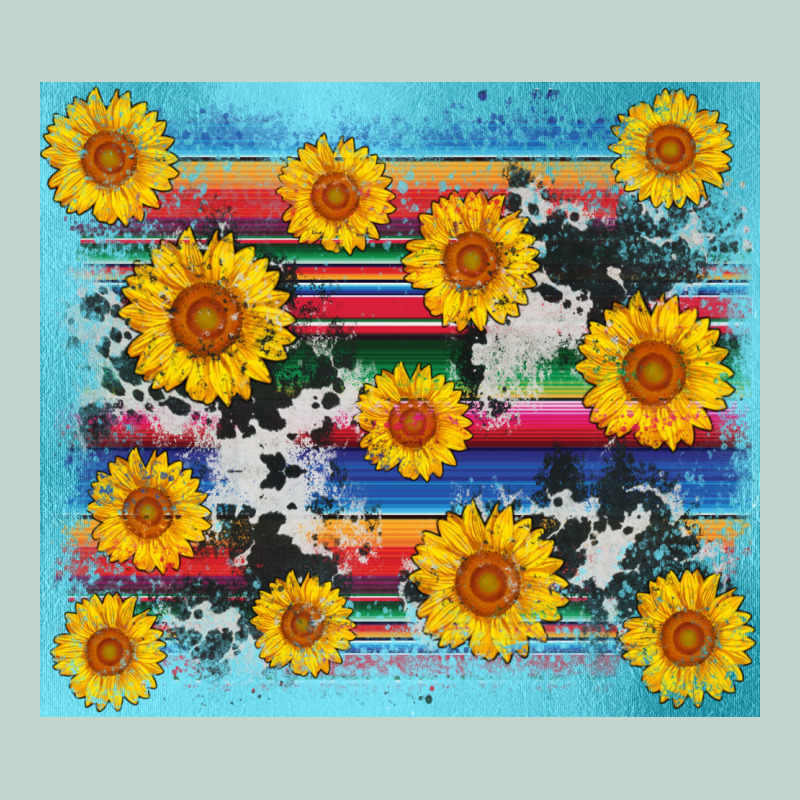 Serape Cowhide Sunflower Zipper Hoodie by AdoDesignShop | Teevron