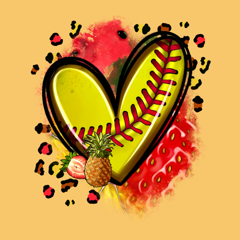 Fruits And Softball Heart Vintage Hoodie by Zillion Design Studio | Teevron