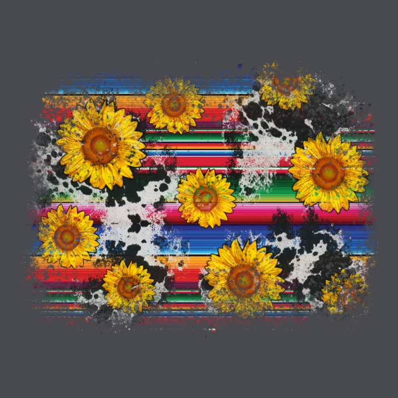 Serape Cowhide Sunflower Background Zipper Hoodie by AdoDesignShop | Teevron