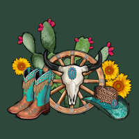 Wheel Bull Skull Western Cowboy Zipper Hoodie | Teevron