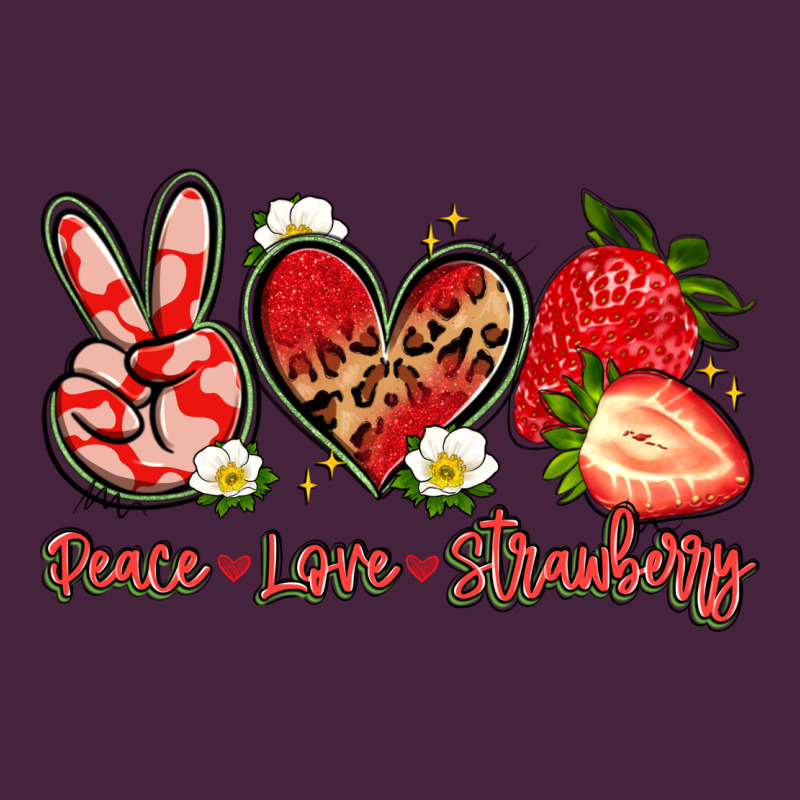 Peace Love Strawberry Long Sleeve Tee by Artiststas | Teevron