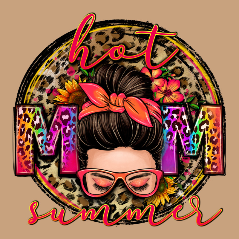 Hot Mom Summer Messy Bun Vintage Tee by Zillion Design Studio | Teevron