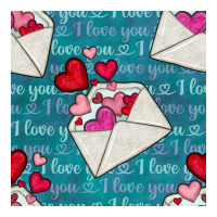 valentines day envelope with hearts | Teevron