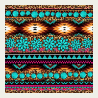 Aztec Turquoise Gemstone Seamless Pattern Urban Heavy Tee | Teevron