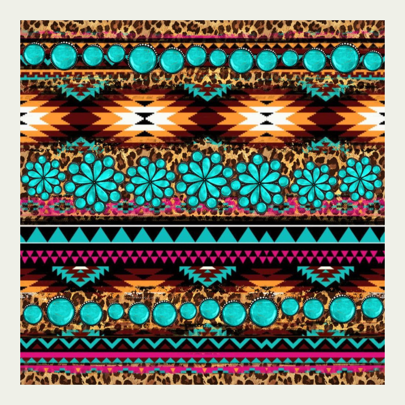 Aztec Turquoise Gemstone Seamless Pattern Urban Heavy Tee by HRA Design Shop | Teevron