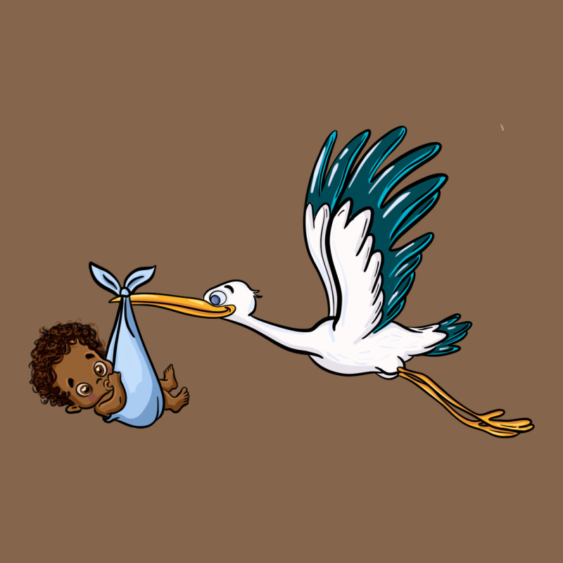 Stork With Black Baby Boy Premium Tee by BarkalooDesign | Teevron