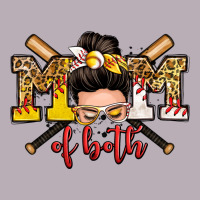 Mom Of Both Baseball And Softball Messy Bun Vintage Tee | Teevron