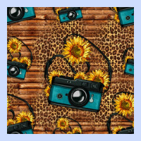 Western Sunflowers Camera Seamless Pattern Urban Heavy Tee | Teevron