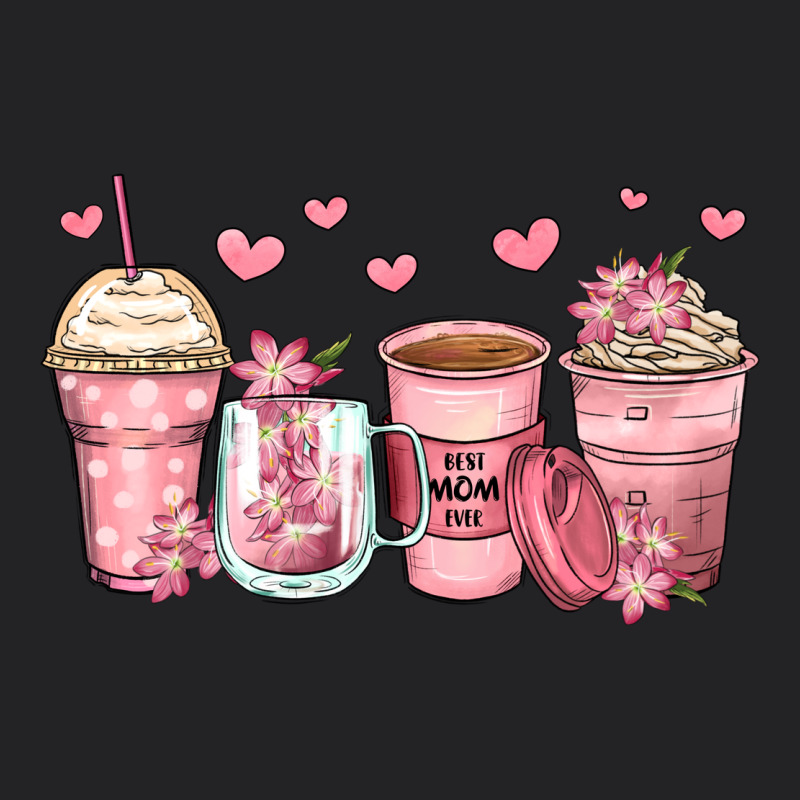 Mother's Day Floral Coffee Cups Vintage Tee by Zillion Design Studio | Teevron