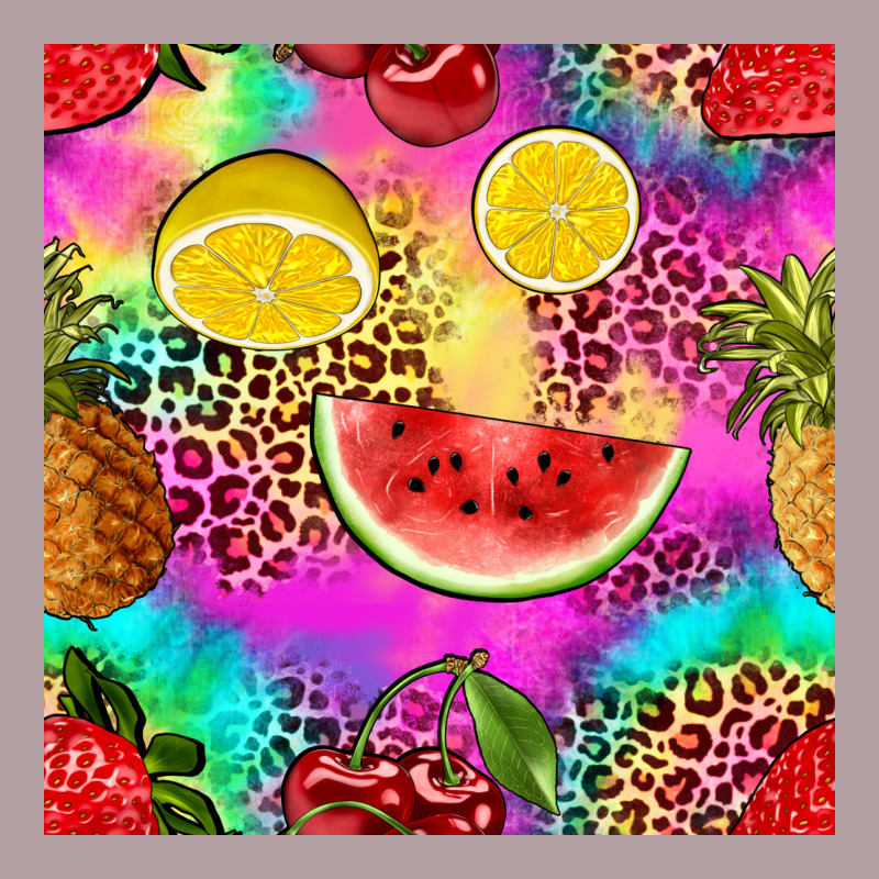 Fruits Leopard Tie Dye Seamless Pattern Vintage Hoodie by Zillion Design Studio | Teevron