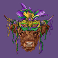 Mardi Gras Mask Highland Cow Vintage Hoodie | Teevron