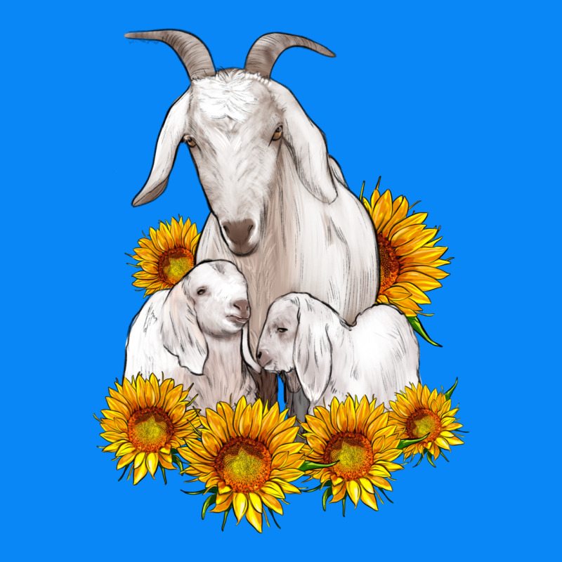 Goat Family With Sunflowers Zipper Hoodie by Artiststas | Teevron