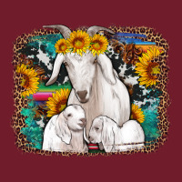Goat Family With Sunflowers Western Serape Turquoise Background Zipper Hoodie | Teevron