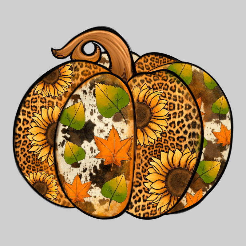 Leopard Cowhide Sunflower Pumpkin Premium Sweatshirt by NancyCooperArtShop | Teevron