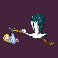 Stork With Baby Boy Premium Tee | Teevron