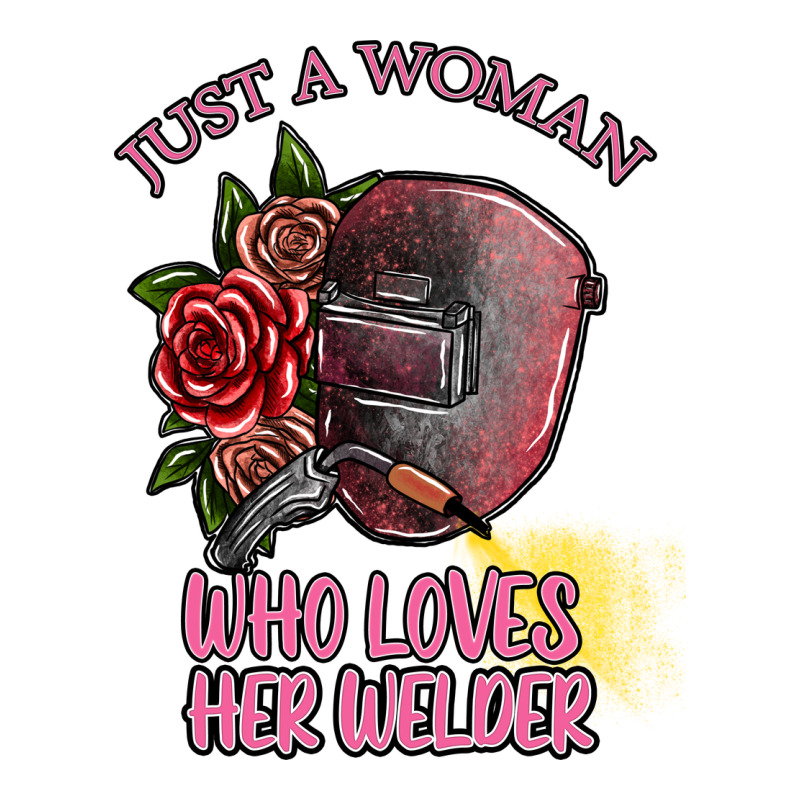 Just A Woman Who Loves Her Welder Urban Heavy Tee by SublimationCraftShop | Teevron