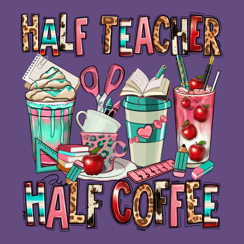 Half Teacher Half Coffee Vintage Hoodie by texasbilliewilder | Teevron