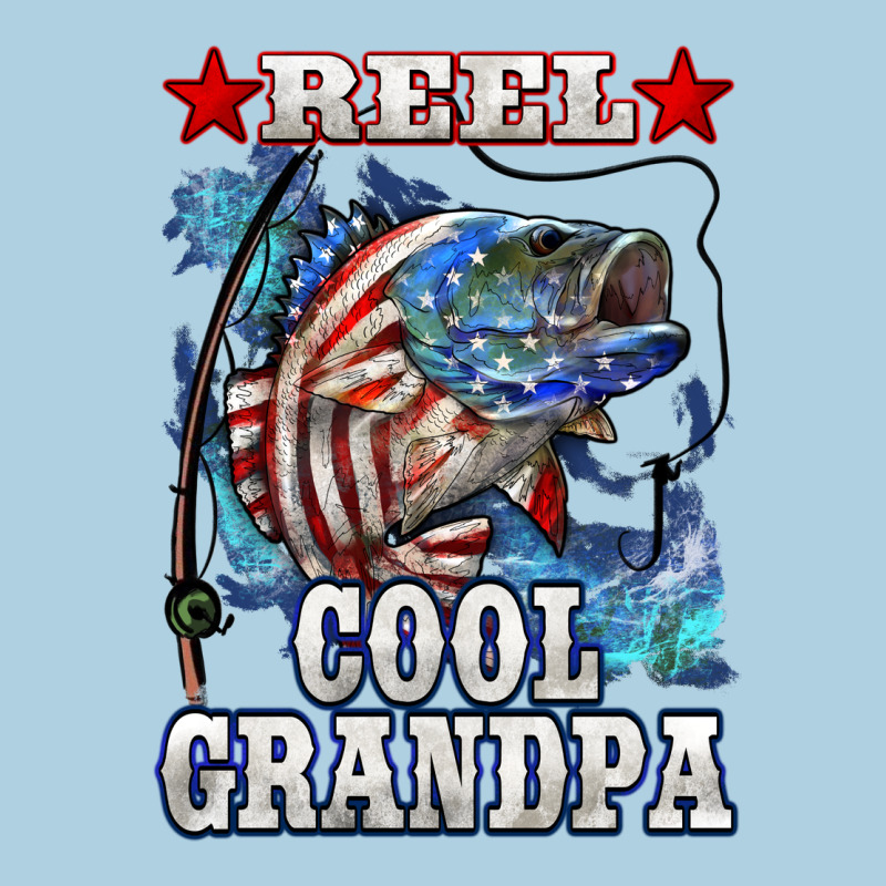 Reel Cool Grandpa American Flag Bass Premium Hoodie by LillyAllenDesigns | Teevron