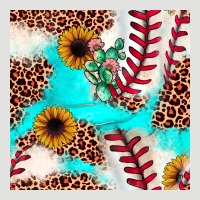 Baseball Leopard Turquoise Cactus Sunflower Seamless Pattern Classic Tee | Teevron