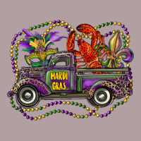 Mardi Gras Truck With Mask Fleur De Lis And Crawfish Vintage Hoodie | Teevron