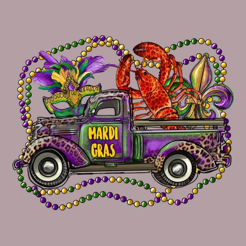 Mardi Gras Truck With Mask Fleur De Lis And Crawfish Vintage Hoodie by RanaPortraitStore | Teevron