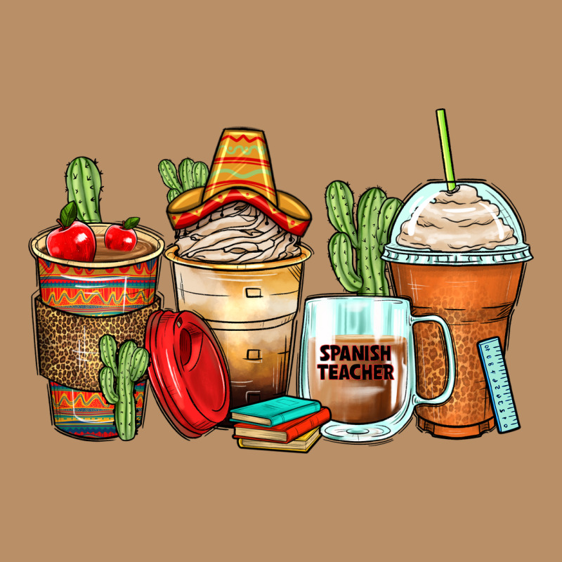 Spanish Teacher Coffee Cups Vintage Hoodie by Zillion Design Studio | Teevron