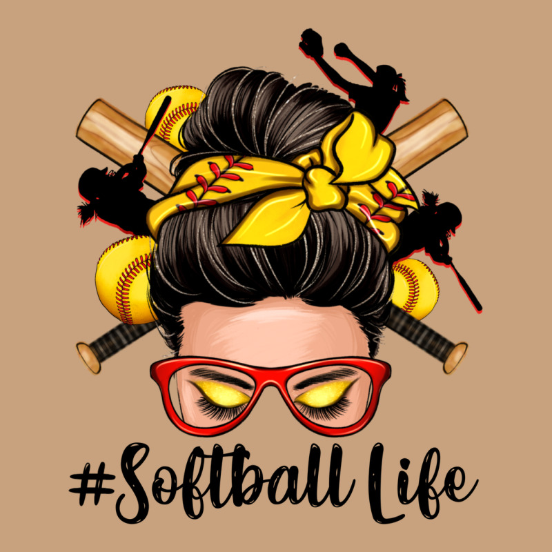 Softball Life Messy Bun Vintage Tee by Zillion Design Studio | Teevron