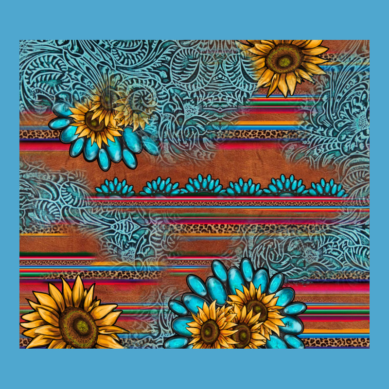Sunflower Gemstone Serape Tumbler Premium Hoodie by AdoDesignShop | Teevron