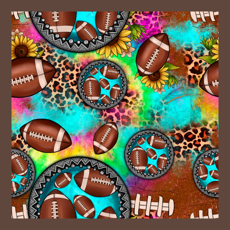 Football Tie Dye Gemstone Sunflower Seamless Pattern Classic Tee by JahusDesignShop | Teevron