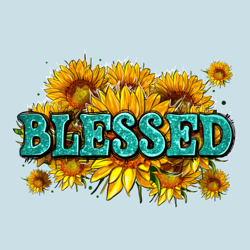 Glitter Blessed With Sunflowers Ladies Tee by AdoDesignShop | Teevron