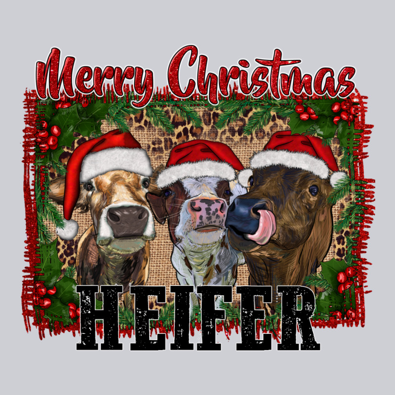 Merry Christmas Heifer Heavyweight Sweatshirt by RanaPortraitStore | Teevron