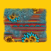 Sunflower Gemstone Serape Background Premium Hoodie | Teevron