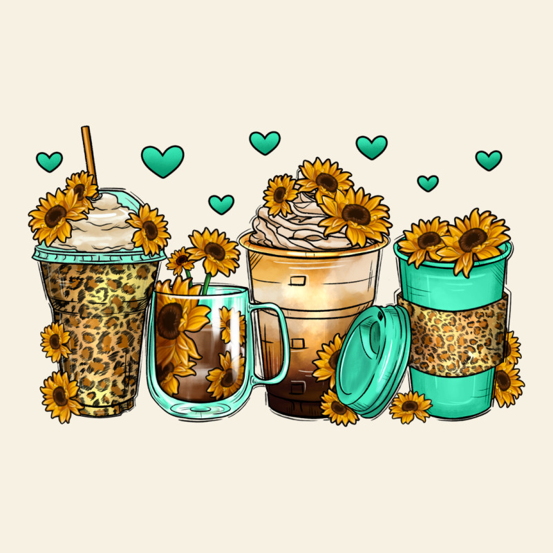 Sunflowers Coffee Cups Vintage Tee by Zillion Design Studio | Teevron