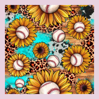 Baseball Leopard Turquoise Sunflower Seamless Pattern Classic Tee | Teevron
