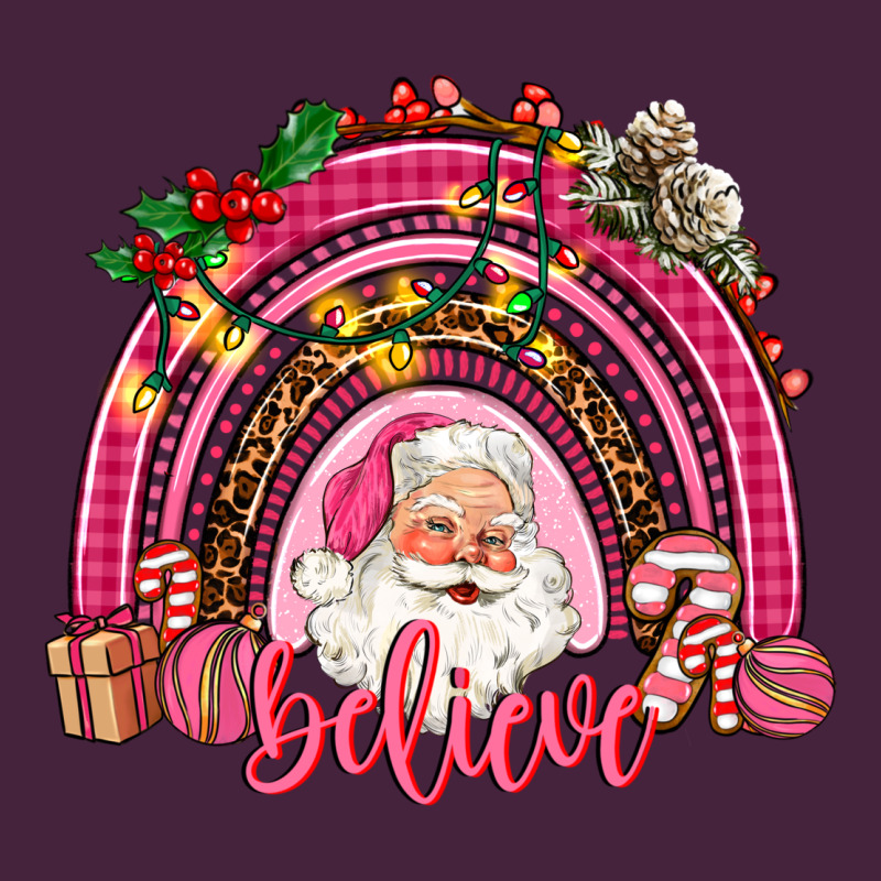 Pink Christmas Believe  Rainbow Long Sleeve Tee by AdoDesignShop | Teevron