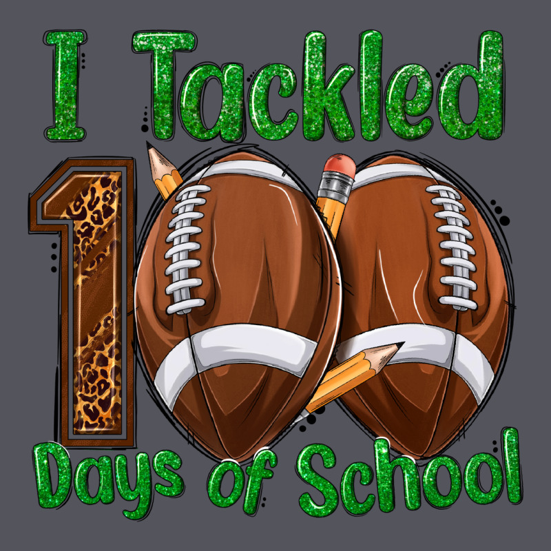 I Tackled 100 Days Of School Football Vintage Hoodie by texasbilliewilder | Teevron
