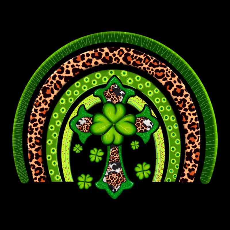 Western Shamrock Cross Rainbow Zipper Hoodie by Artiststas | Teevron