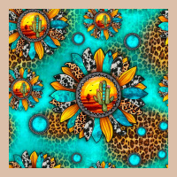 Western Sunset Sunflowers Seamless Pattern Urban Heavy Tee | Teevron