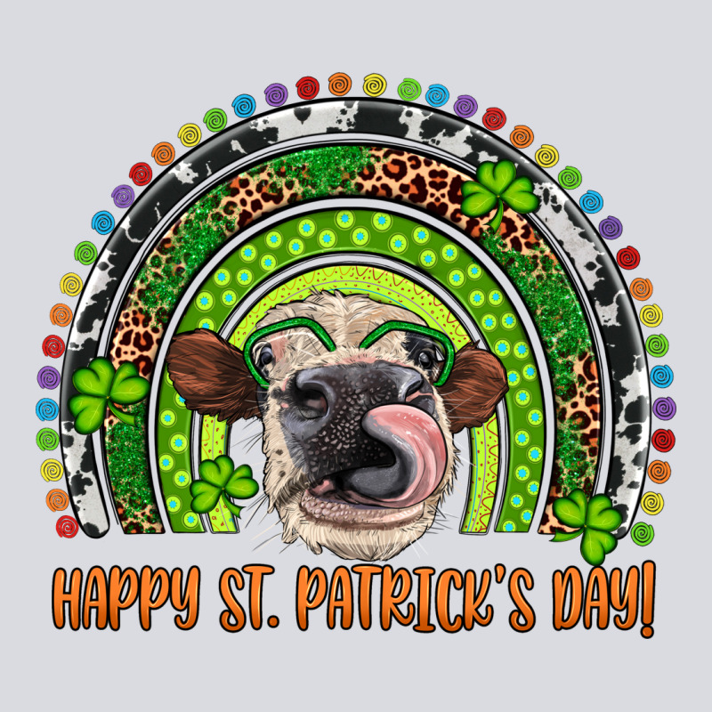 Western Happy St. Patrick's Day Cow Rainbow Zipper Hoodie by Artiststas | Teevron