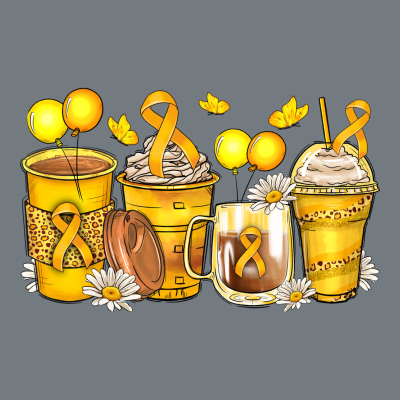 Childhood Cancer Coffee Cups Heavyweight Sweatshirt by Zillion Design Studio | Teevron
