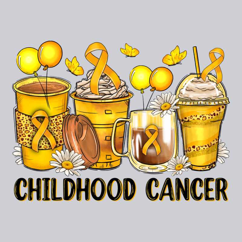 Childhood Cancer Coffee Cups Heavyweight Sweatshirt by Zillion Design Studio | Teevron