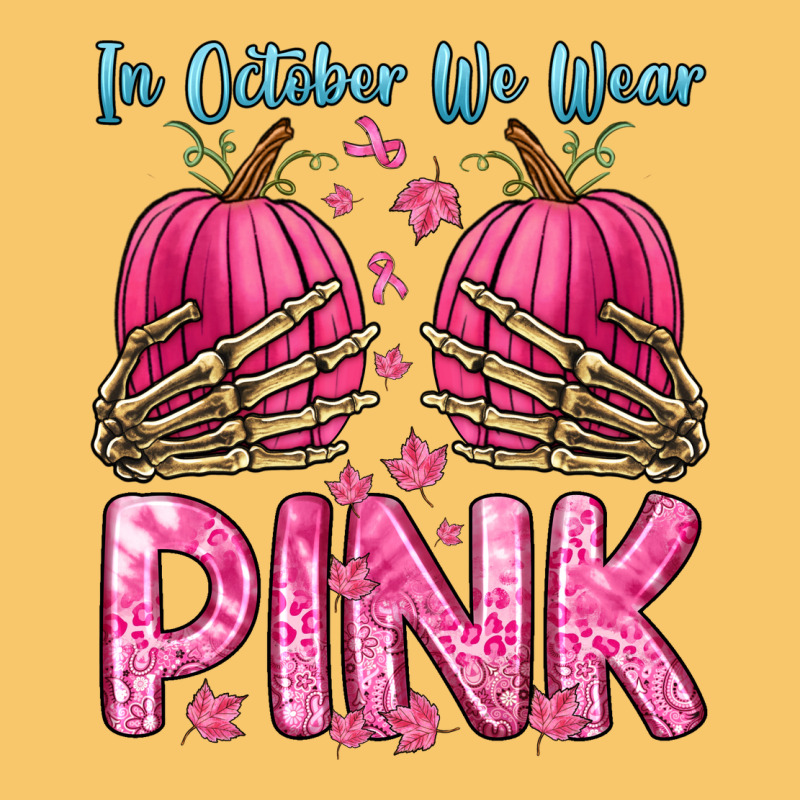 In October We Wear Pink Vintage Hoodie by Zillion Design Studio | Teevron